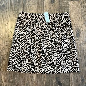 Leopard print mini skirt